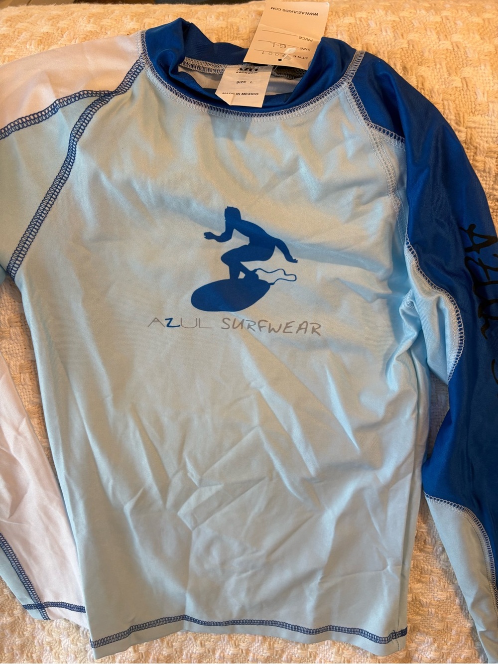 Azul Surfwear Kids Light Blue & Royal Blue Rashguard - UPF Sun Protection